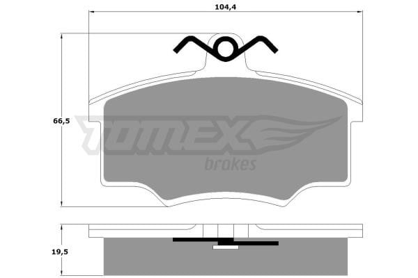 Tomex TX 10-57 Гальмівні колодки, комплект TX1057: Приваблива ціна - Купити в Україні на EXIST.UA!