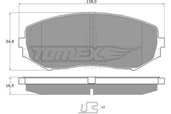 Tomex TX 14-92 Гальмівні колодки, комплект TX1492: Купити в Україні - Добра ціна на EXIST.UA!