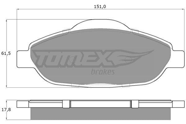 Tomex TX 14-66 Гальмівні колодки, комплект TX1466: Купити в Україні - Добра ціна на EXIST.UA!