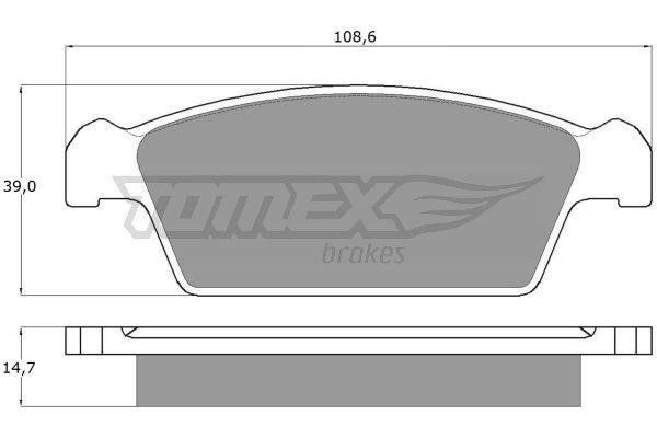 Tomex TX 10-75 Гальмівні колодки, комплект TX1075: Приваблива ціна - Купити в Україні на EXIST.UA!