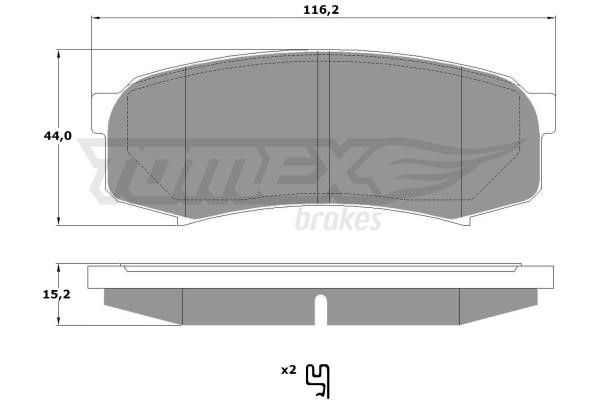 Tomex TX 17-79 Гальмівні колодки задні, комплект TX1779: Купити в Україні - Добра ціна на EXIST.UA!