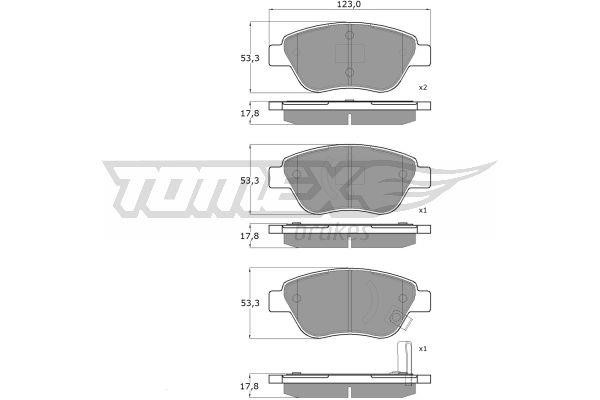 Tomex TX 15-20 Гальмівні колодки, комплект TX1520: Купити в Україні - Добра ціна на EXIST.UA!
