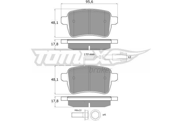 Tomex TX 17-941 Гальмівні колодки задні, комплект TX17941: Купити в Україні - Добра ціна на EXIST.UA!
