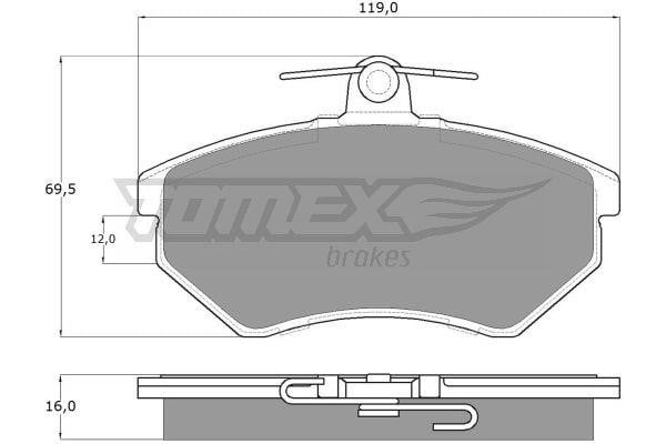 Tomex TX 10-63 Гальмівні колодки, комплект TX1063: Купити в Україні - Добра ціна на EXIST.UA!