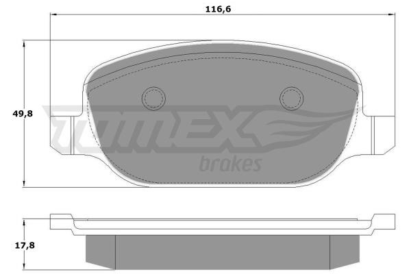 Tomex TX 17-70 Гальмівні колодки передні, комплект TX1770: Купити в Україні - Добра ціна на EXIST.UA!