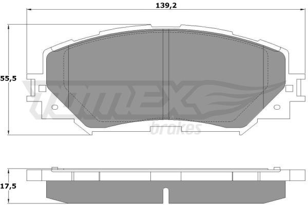 Tomex TX 14-72 Гальмівні колодки передні, комплект TX1472: Купити в Україні - Добра ціна на EXIST.UA!