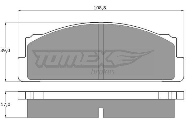 Tomex TX 10-23 Гальмівні колодки передні, комплект TX1023: Приваблива ціна - Купити в Україні на EXIST.UA!