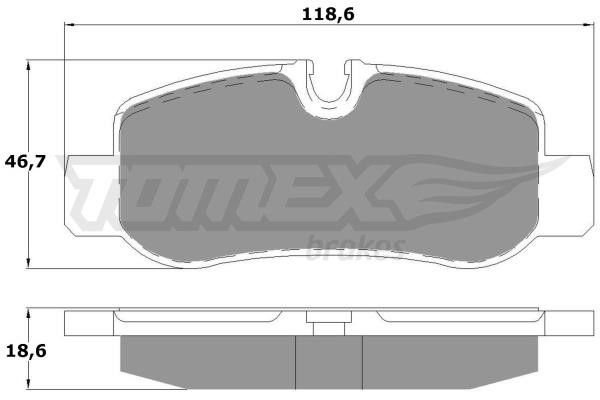 Tomex TX 17-81 Гальмівні колодки задні, комплект TX1781: Приваблива ціна - Купити в Україні на EXIST.UA!