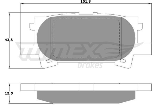 Tomex TX 17-64 Гальмівні колодки задні, комплект TX1764: Купити в Україні - Добра ціна на EXIST.UA!