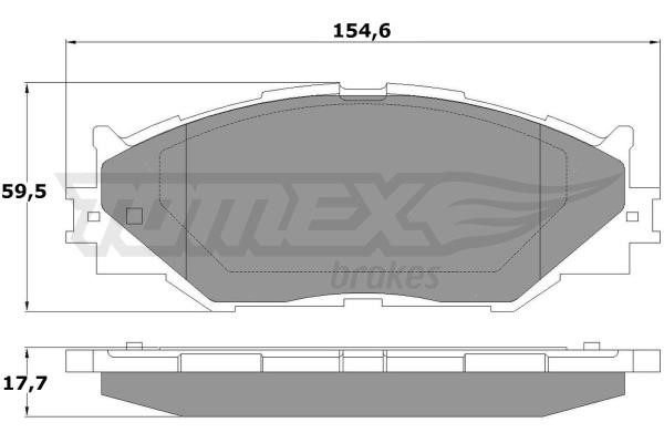 Tomex TX 17-62 Гальмівні колодки передні, комплект TX1762: Купити в Україні - Добра ціна на EXIST.UA!