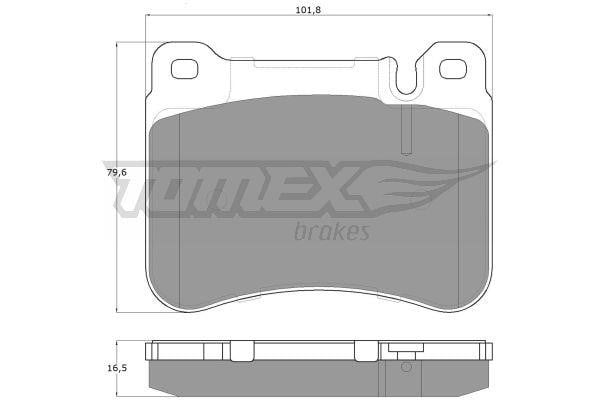 Tomex TX 16-20 Гальмівні колодки передні, комплект TX1620: Приваблива ціна - Купити в Україні на EXIST.UA!