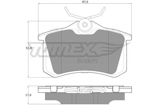Tomex TX 16-24 Гальмівні колодки, комплект TX1624: Купити в Україні - Добра ціна на EXIST.UA!