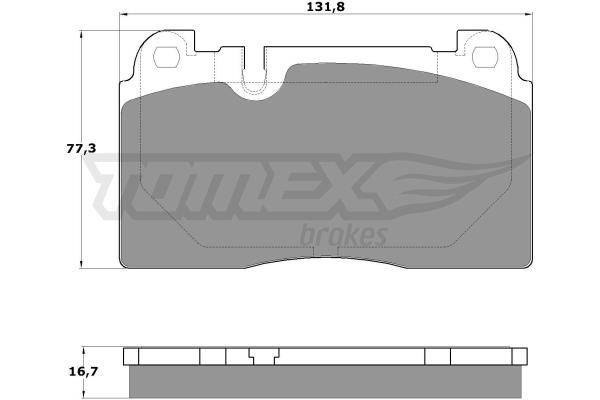 Tomex TX 17-06 Гальмівні колодки передні, комплект TX1706: Приваблива ціна - Купити в Україні на EXIST.UA!