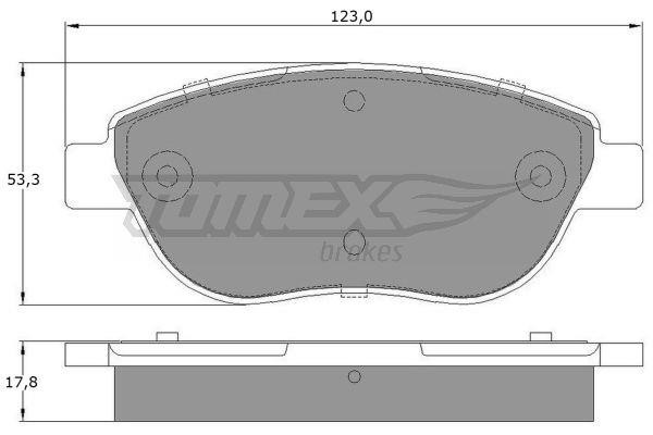 Tomex TX 12-483 Гальмівні колодки, комплект TX12483: Купити в Україні - Добра ціна на EXIST.UA!