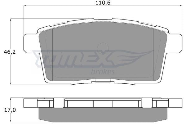 Tomex TX 17-43 Гальмівні колодки задні, комплект TX1743: Купити в Україні - Добра ціна на EXIST.UA!
