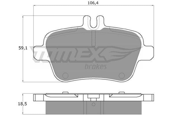Tomex TX 18-08 Гальмівні колодки передні, комплект TX1808: Приваблива ціна - Купити в Україні на EXIST.UA!