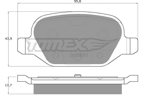 Tomex TX 12-701 Гальмівні колодки задні, комплект TX12701: Купити в Україні - Добра ціна на EXIST.UA!
