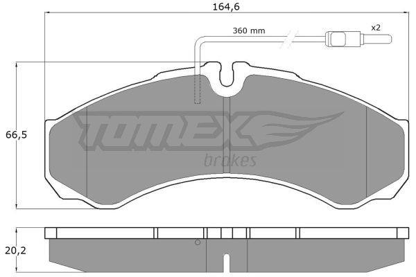Tomex TX 11-111 Гальмівні колодки, комплект TX11111: Купити в Україні - Добра ціна на EXIST.UA!