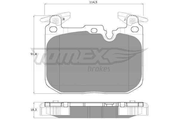 Tomex TX 18-48 Гальмівні колодки, комплект TX1848: Приваблива ціна - Купити в Україні на EXIST.UA!