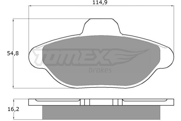 Tomex TX 10-33 Гальмівні колодки, комплект TX1033: Купити в Україні - Добра ціна на EXIST.UA!