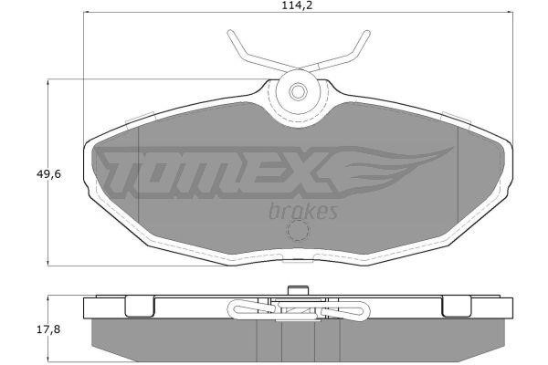 Tomex TX 19-54 Гальмівні колодки, комплект TX1954: Купити в Україні - Добра ціна на EXIST.UA!