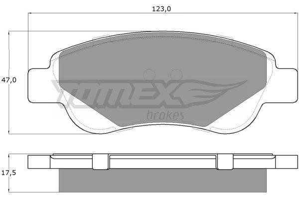 Tomex TX 14-37 Гальмівні колодки, комплект TX1437: Приваблива ціна - Купити в Україні на EXIST.UA!
