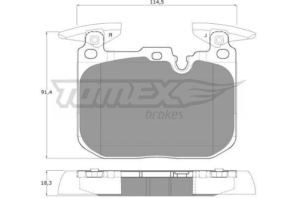 Tomex TX 18-49 Гальмівні колодки, комплект TX1849: Приваблива ціна - Купити в Україні на EXIST.UA!