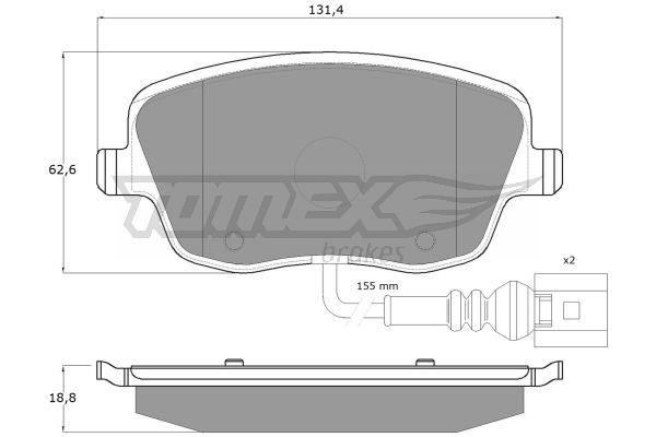 Tomex TX 13-591 Гальмівні колодки, комплект TX13591: Приваблива ціна - Купити в Україні на EXIST.UA!