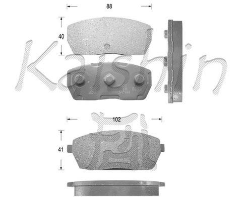 Kaishin FK9017 Гальмівні колодки, комплект FK9017: Купити в Україні - Добра ціна на EXIST.UA!