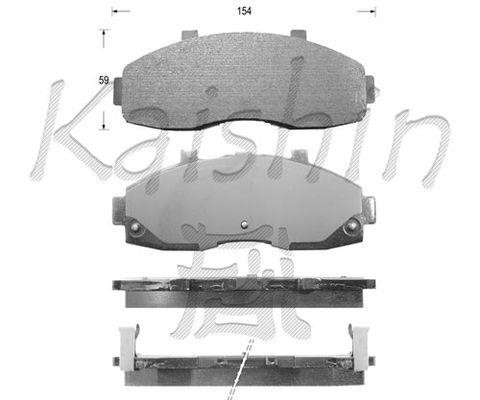 Kaishin FK7077 Гальмівні колодки, комплект FK7077: Купити в Україні - Добра ціна на EXIST.UA!