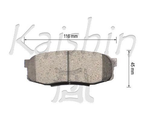Kaishin FK2281 Гальмівні колодки, комплект FK2281: Купити в Україні - Добра ціна на EXIST.UA!