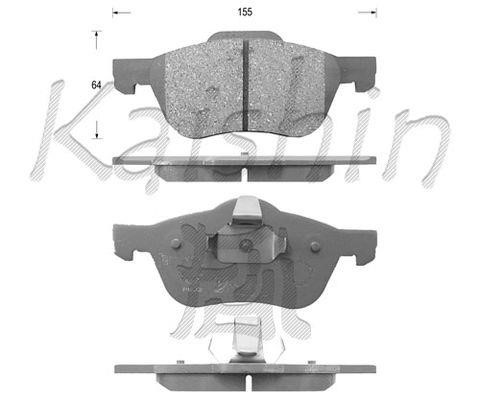 Kaishin FK1256 Гальмівні колодки, комплект FK1256: Купити в Україні - Добра ціна на EXIST.UA!