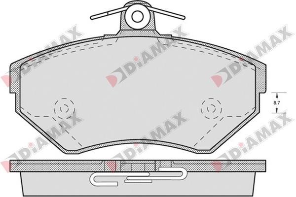 Diamax N09102 Гальмівні колодки, комплект N09102: Купити в Україні - Добра ціна на EXIST.UA!