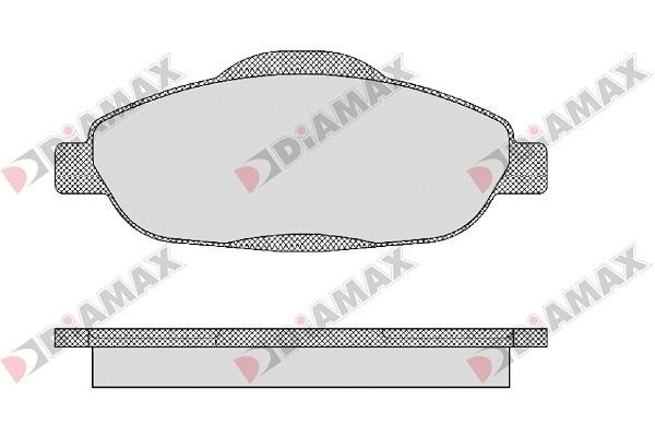 Diamax N09061 Гальмівні колодки, комплект N09061: Купити в Україні - Добра ціна на EXIST.UA!