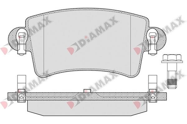 Diamax N09020 Гальмівні колодки, комплект N09020: Купити в Україні - Добра ціна на EXIST.UA!