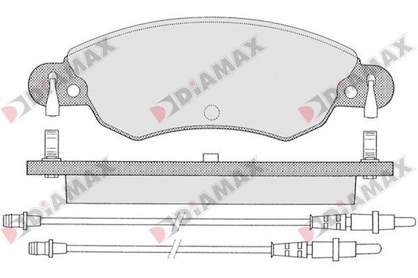 Diamax N09224 Гальмівні колодки, комплект N09224: Купити в Україні - Добра ціна на EXIST.UA!