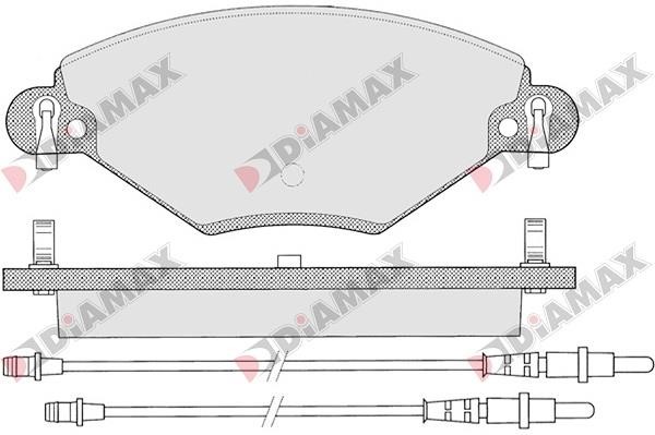 Diamax N09016 Гальмівні колодки, комплект N09016: Купити в Україні - Добра ціна на EXIST.UA!