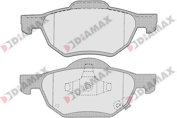 Diamax N09363 Гальмівні колодки, комплект N09363: Купити в Україні - Добра ціна на EXIST.UA!