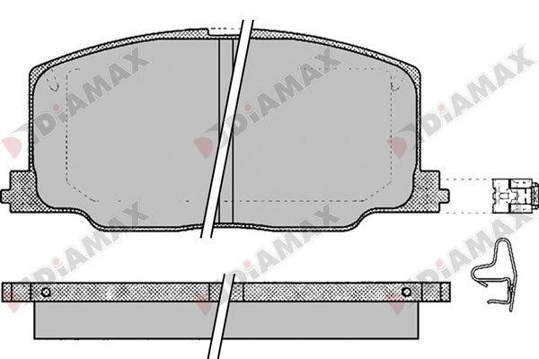 Diamax N09727 Гальмівні колодки, комплект N09727: Купити в Україні - Добра ціна на EXIST.UA!