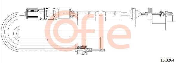 Cofle 92.15.3264 Тросовий привод, привод зчеплення 92153264: Купити в Україні - Добра ціна на EXIST.UA!
