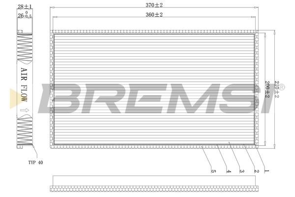 Bremsi FC1338 Фільтр салону FC1338: Купити в Україні - Добра ціна на EXIST.UA!