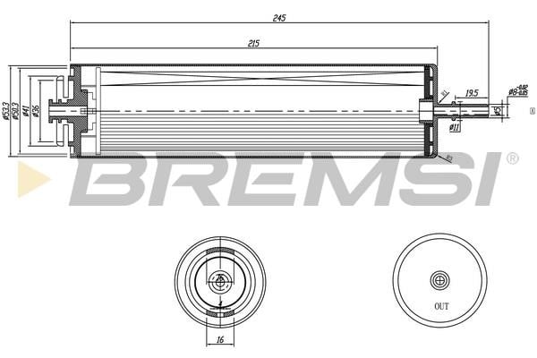 Bremsi FE0353 Фільтр палива FE0353: Купити в Україні - Добра ціна на EXIST.UA!