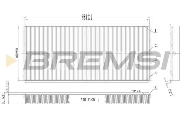 Bremsi FC1335 Фільтр салону FC1335: Купити в Україні - Добра ціна на EXIST.UA!