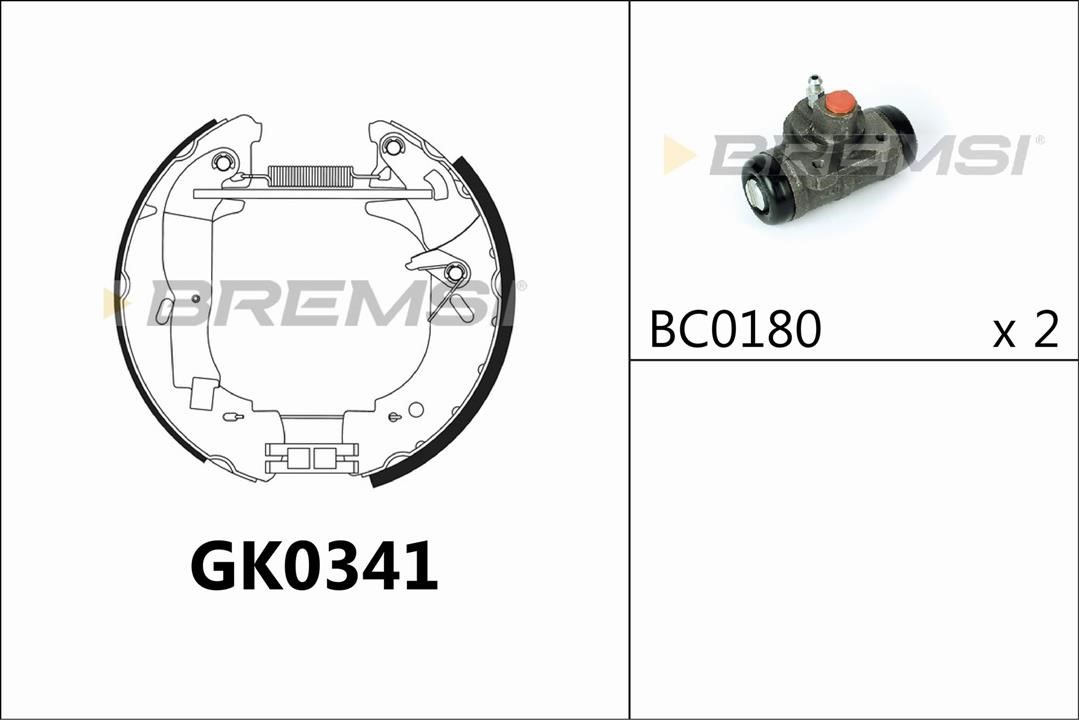 Bremsi GK0341 Колодки гальмівні барабанні, комплект GK0341: Купити в Україні - Добра ціна на EXIST.UA!