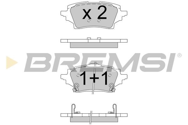 Bremsi BP3796 Гальмівні колодки, комплект BP3796: Купити в Україні - Добра ціна на EXIST.UA!