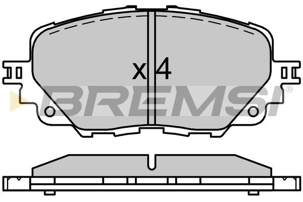 Bremsi BP3750 Гальмівні колодки передні, комплект BP3750: Купити в Україні - Добра ціна на EXIST.UA!