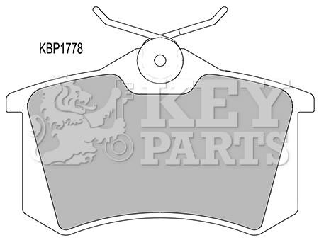 Key parts KBP1778 Гальмівні колодки, комплект KBP1778: Купити в Україні - Добра ціна на EXIST.UA!