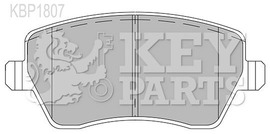 Key parts KBP1807 Гальмівні колодки, комплект KBP1807: Купити в Україні - Добра ціна на EXIST.UA!