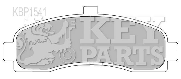 Key parts KBP1541 Гальмівні колодки, комплект KBP1541: Купити в Україні - Добра ціна на EXIST.UA!