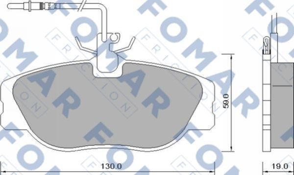 Fomar friction FO 629081 Гальмівні колодки, комплект FO629081: Купити в Україні - Добра ціна на EXIST.UA!